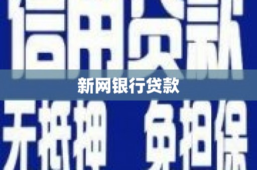 武鸣新网银行贷款