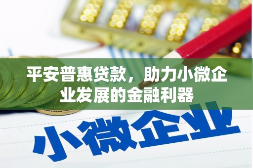 资溪平安普惠贷款，助力小微企业发展的金融利器