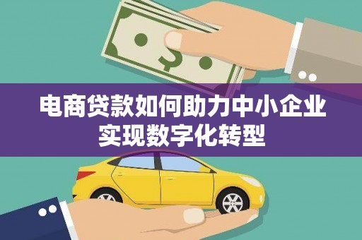 嵊州电商贷款如何助力中小企业实现数字化转型