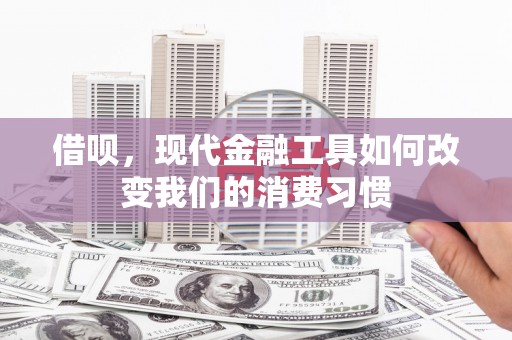 太子河借呗，现代金融工具如何改变我们的消费习惯