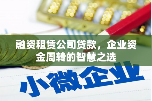涧西融资租赁公司贷款，企业资金周转的智慧之选