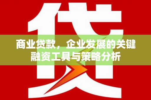 黄平商业贷款，企业发展的关键融资工具与策略分析