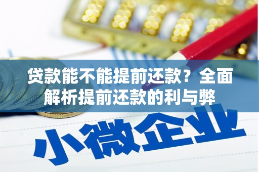 磐安贷款能不能提前还款？全面解析提前还款的利与弊